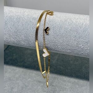 Gold-Plated Stainless Steel Anklets - heart Designs
10”
New, never worn